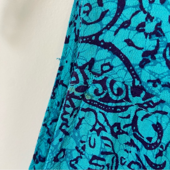 Vintage Carol Anderson Blue Rayon 2 Piece Set Wide Leg Pant Sleeveless Medium - Picture 5 of 10